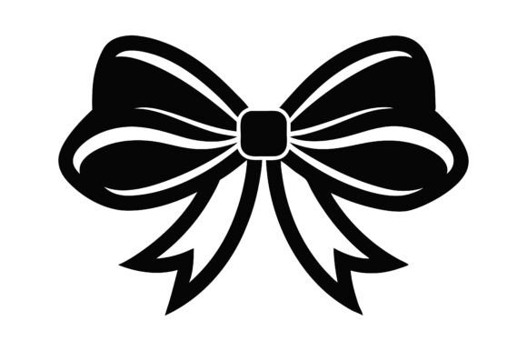 Black Silhouette Bow Vector Art: A Timeless Design Element for Modern Creations