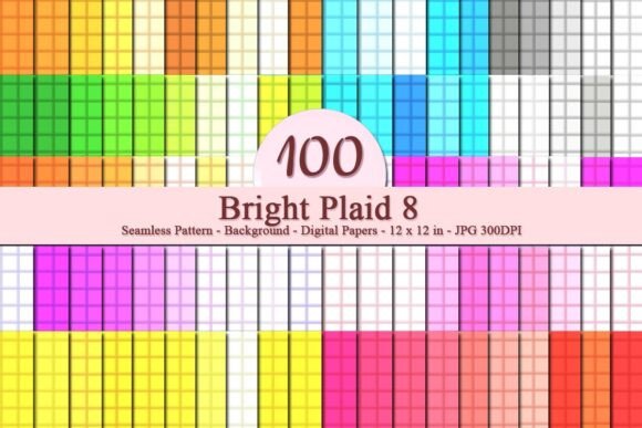 Bright Plaid 8 Seamless Pattern