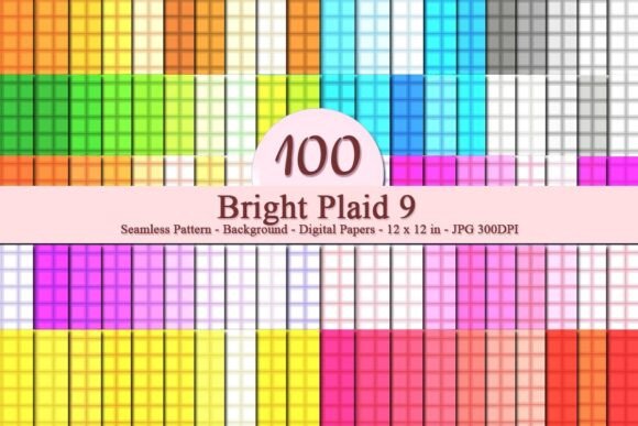 Bright Plaid 9 Seamless Pattern – A Versatile Design Pack for Every Project