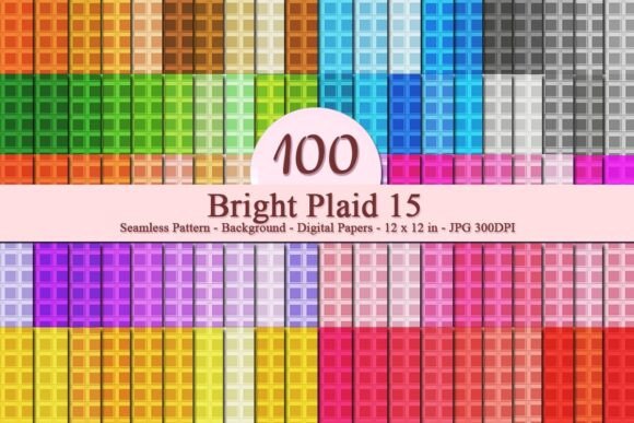 Enhancing Creativity and Branding with the Bright Plaid 15 Seamless Pattern