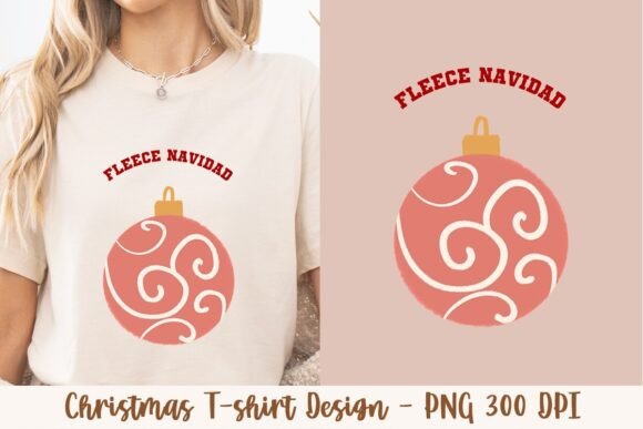 Fleece Navidad Red Ornament: A Versatile T-Shirt Design for Holiday Creations