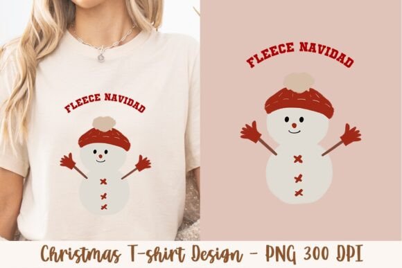 Fleece Navidad Snowman 2: A Versatile Christmas Design for Print-on-Demand and Merchandise Creations