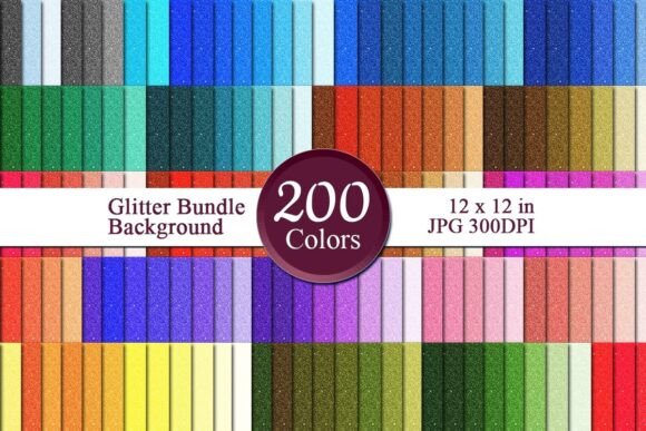 Glitter Bundle Digital Papers 12: A Versatile Resource for Creative Businesses