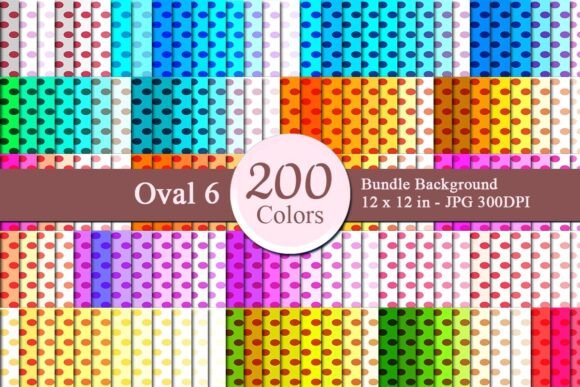 Oval 6 Digital Papers Bundle: A Creative Resource for Print and Digital Projects