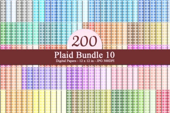 Plaid Bundle 10 Digital Papers: A Versatile Resource for Creative Projects