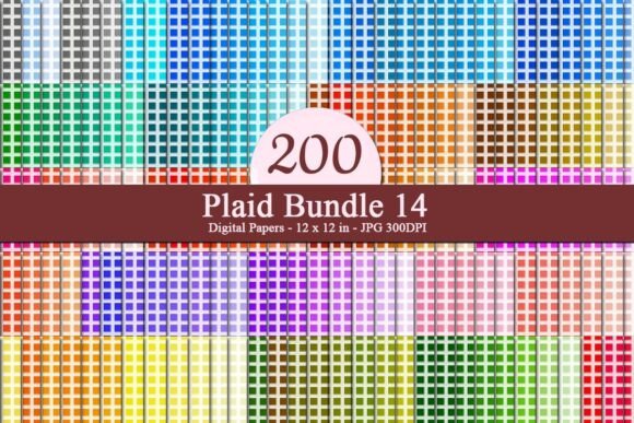Plaid Bundle 14 Digital Papers: A Must-Have for Modern Designers and Entrepreneurs