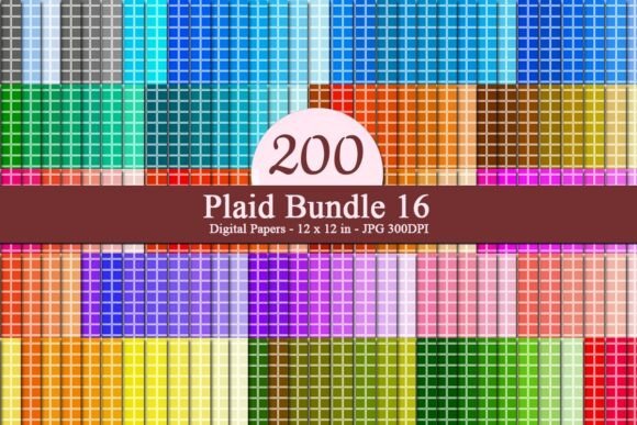 Plaid Bundle 16 Digital Papers: A Versatile Resource for Creative Projects
