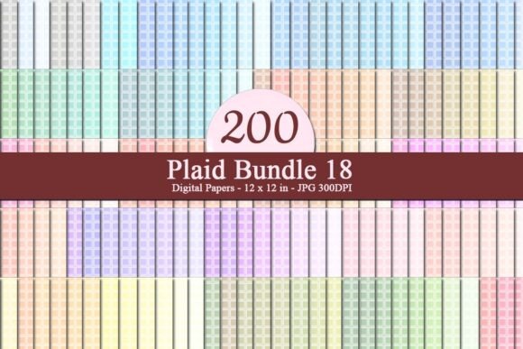 Plaid Bundle 18 Digital Papers: A Versatile Design Asset