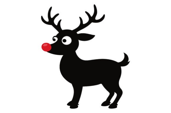 Rudolph Silhouette with Antlers Icon: A Practical Design Overview