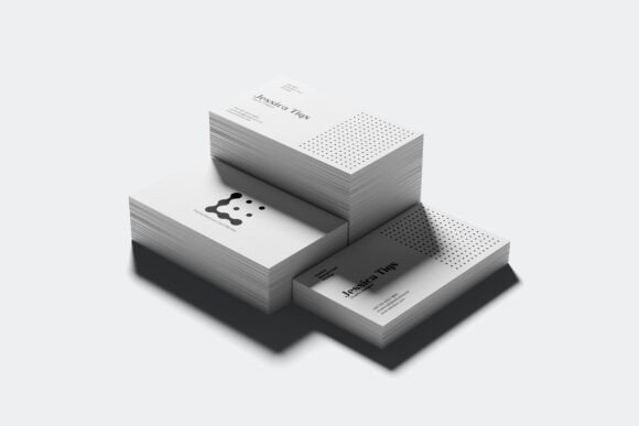 Stacked Business Card Mockup V5: Elevate Your Design Presentations