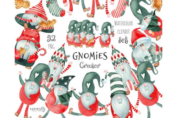 Watercolor Christmas Gnome PNG Clipart: A Creative and Versatile Holiday Resource