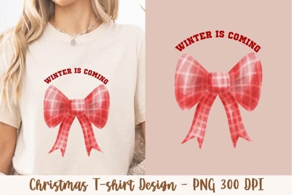 Winter Is Coming Red Bow Stripe Glitter: A Festive Design for All Seasons